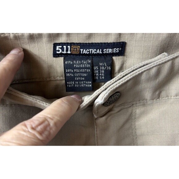 511 Tactical Men’s Cargo Pants Khaki Tan Cargo Size 38 Length 36 Pockets - Picture 3 of 7